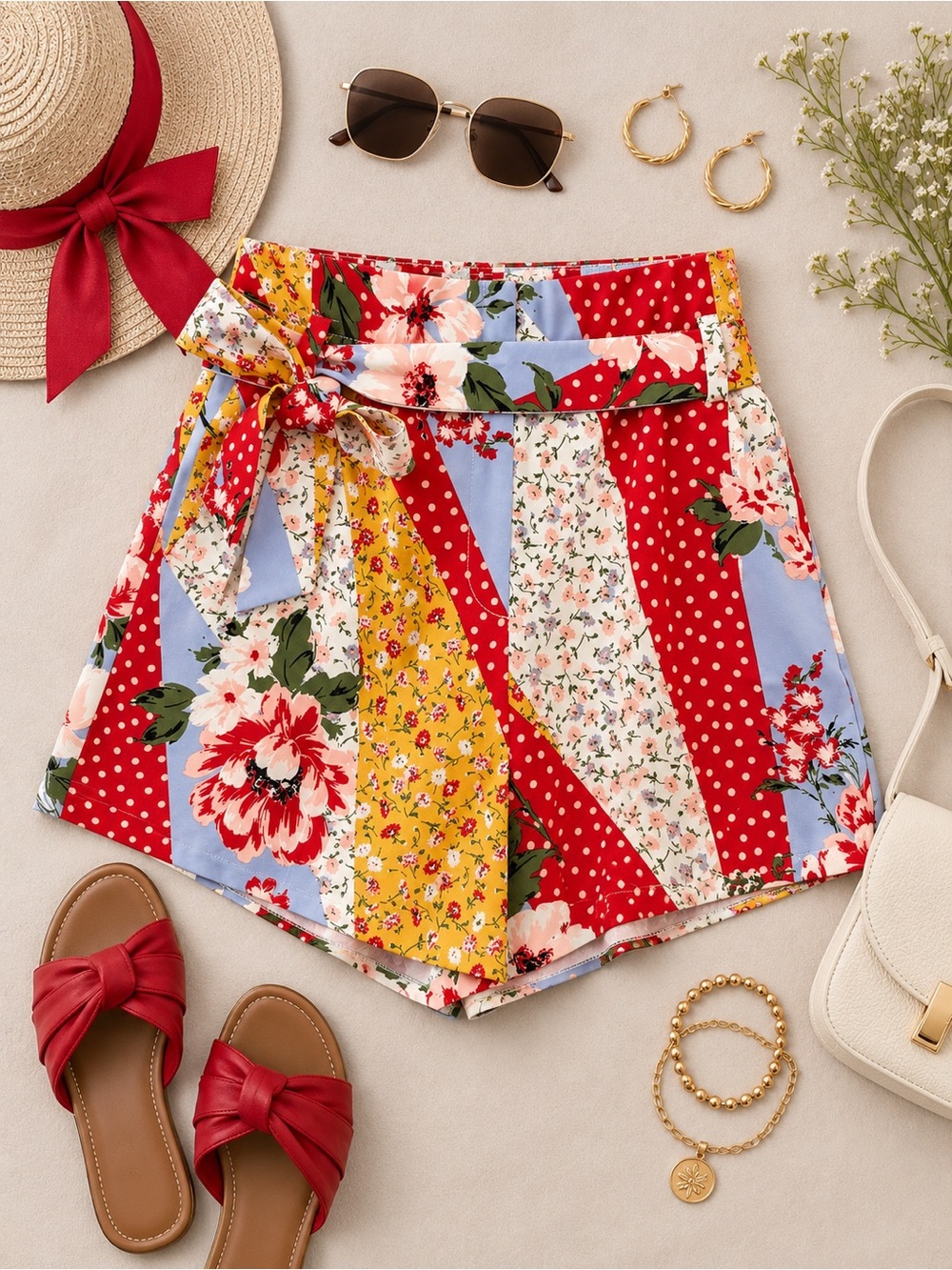 New York & Company 7th Ave Design Studio Maddie 6" Floral Print Shorts Size 12